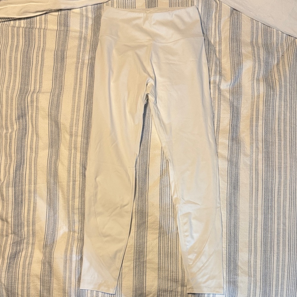 High-Waist White Leggings